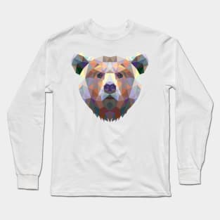 Fractal Grizzley Bear Long Sleeve T-Shirt